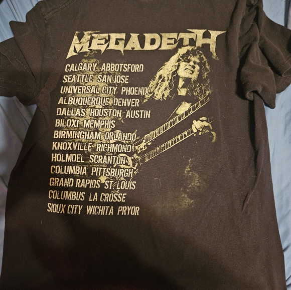 Black Megadeth Band T-Shirt Mens Medium Concert Tee - Picture 2 of 2